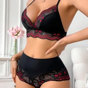 2pcs Lace Camisole & Panty Set